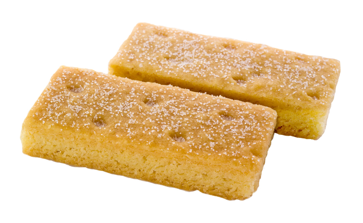 2 shortbread finger biscuits