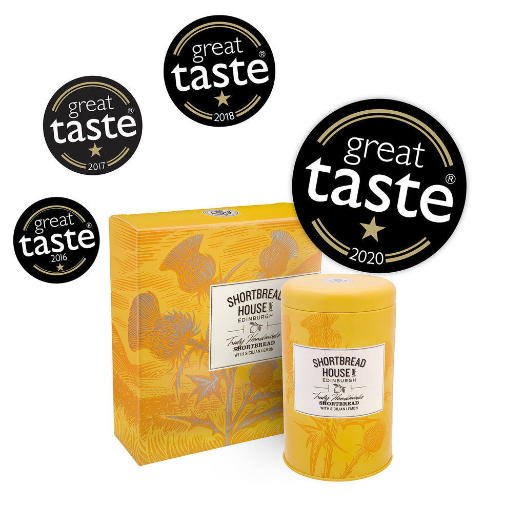 Our shortbread biscuits with lemon were winners of 1* Great Taste Awards in 2020, 2017 and 2016 among other years.