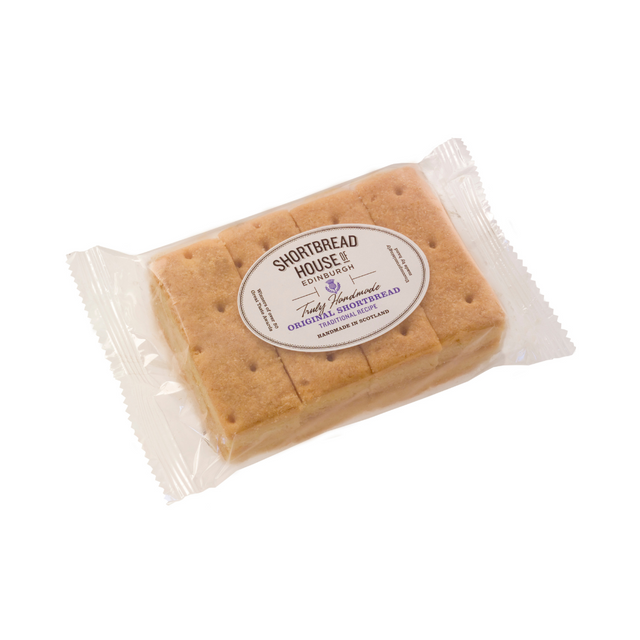 Cellophane wrapped packet of 8 shortbread fingers, original flavour.