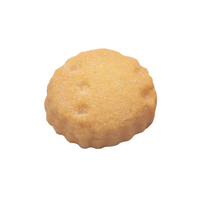Round biscuit on a white background