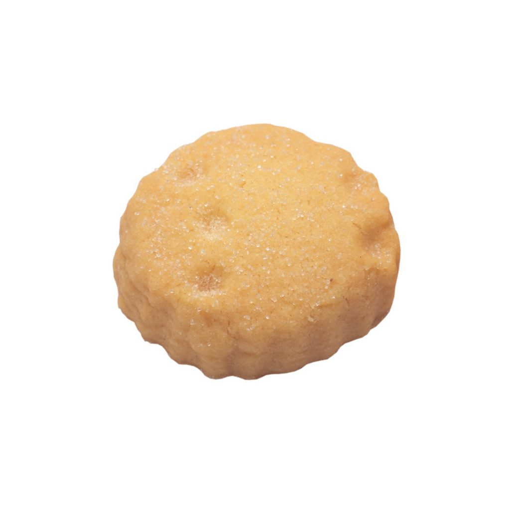 Round biscuit on a white background