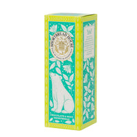 Green box of Shortbread House chocolate and mint shortbread packaging on a white background.