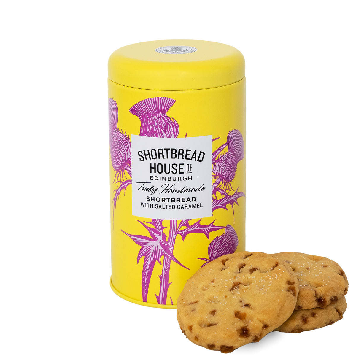 140g Tin of Truly Handmade Shortbread Biscuits with Salted Caramel