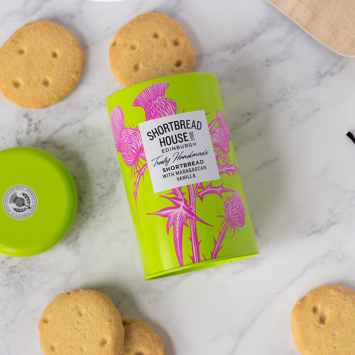 140g Tin of Truly Handmade Shortbread Biscuits with Madagascan Vanilla