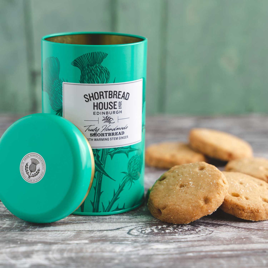 140g Tin of Truly Handmade Shortbread with Stem Ginger – Shortbread ...